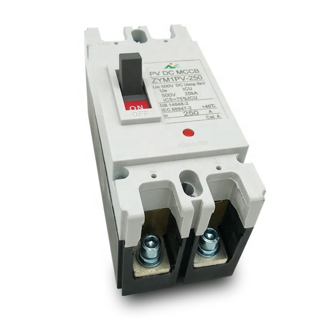 Chinese Manufacturers ZYM1PV-10-25KA 100-800A 250-1000V 1-4P MCCB DC Molded Case Circuit Breaker