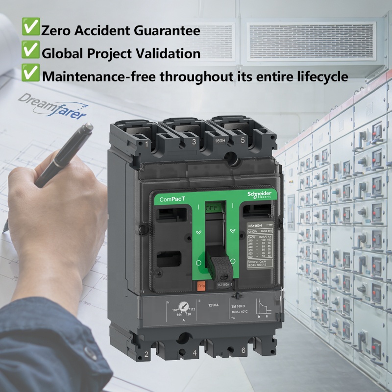 schneider mccb circuit breaker nsx400f 4p 400a 250a 300a 180a 63a 25ka 100a micrologic 2.0 Molded Case Circuit Breaker