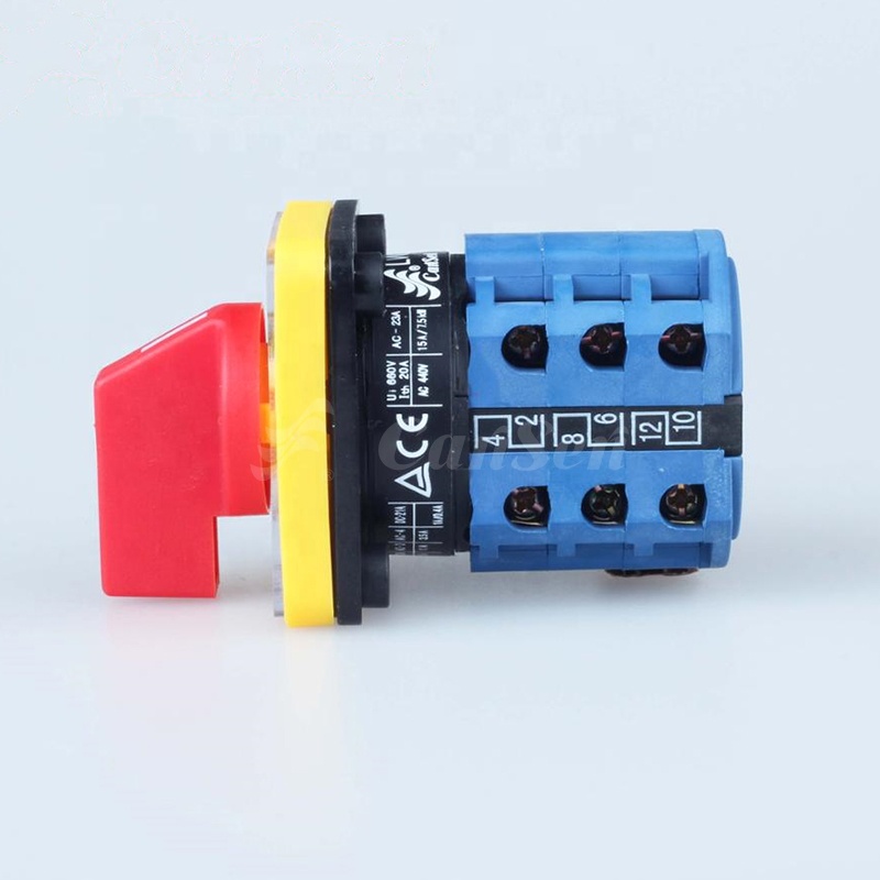 Cantak LW26-20 1-0-2 3poles Changeover Switches With Centre OFF 60 Degree Changeover Switch Automatic Off Manual 3 Position