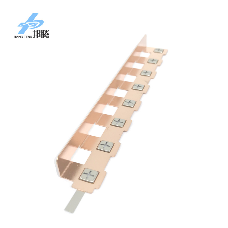 Custom 18650/21700/26650/32650 Optional Spacing Big Current Copper Nickel Sheet Copper Nickel Busbar Copper Bus Bar