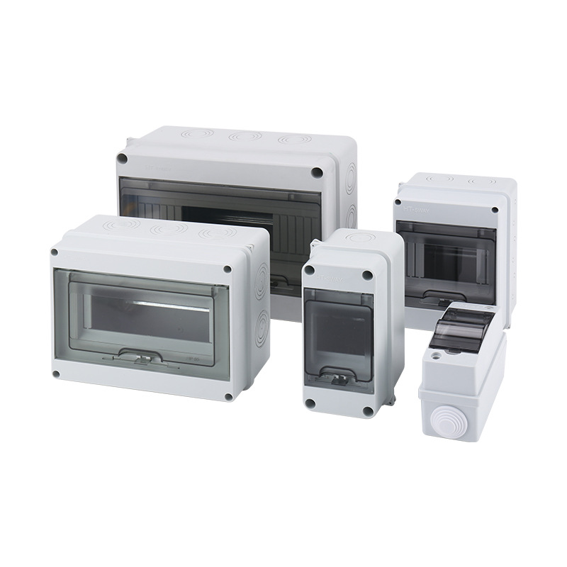 Waterproof IP65 Electrical Junction Box Plastic Distribution Box For Circuit Breaker 12 Way Outdoor Use