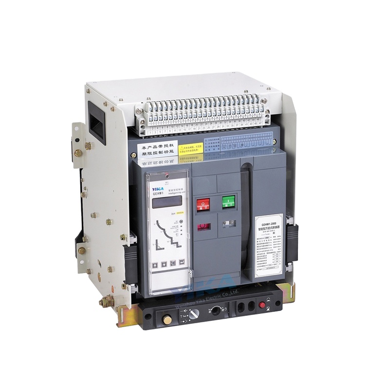 YIKA DW45 ACB 3P/4P Intelligent Universal 400V/690V 630A-6300A Fixed/Drawer Type Air Circuit Breaker 50KA-120KA Breaking