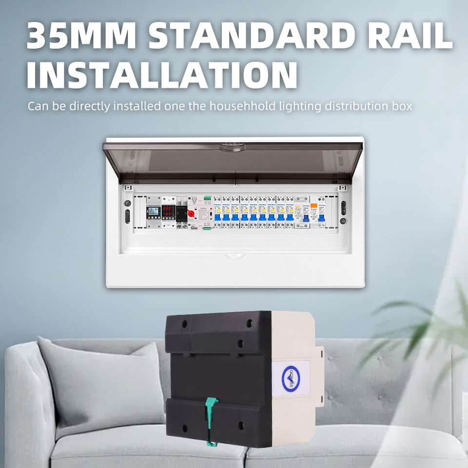 Din Rail Dual Power Automatic Transfer Switch Selector Switches 2P 3P 4P ATS Uninterrupted Power Generator 63A 100A 125A PC Type