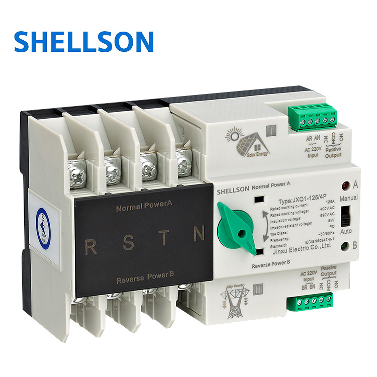 2P 16A 40A 63A 100A Automatic Transfer Switch Electrical Switches Dual Power Circuit Breakers