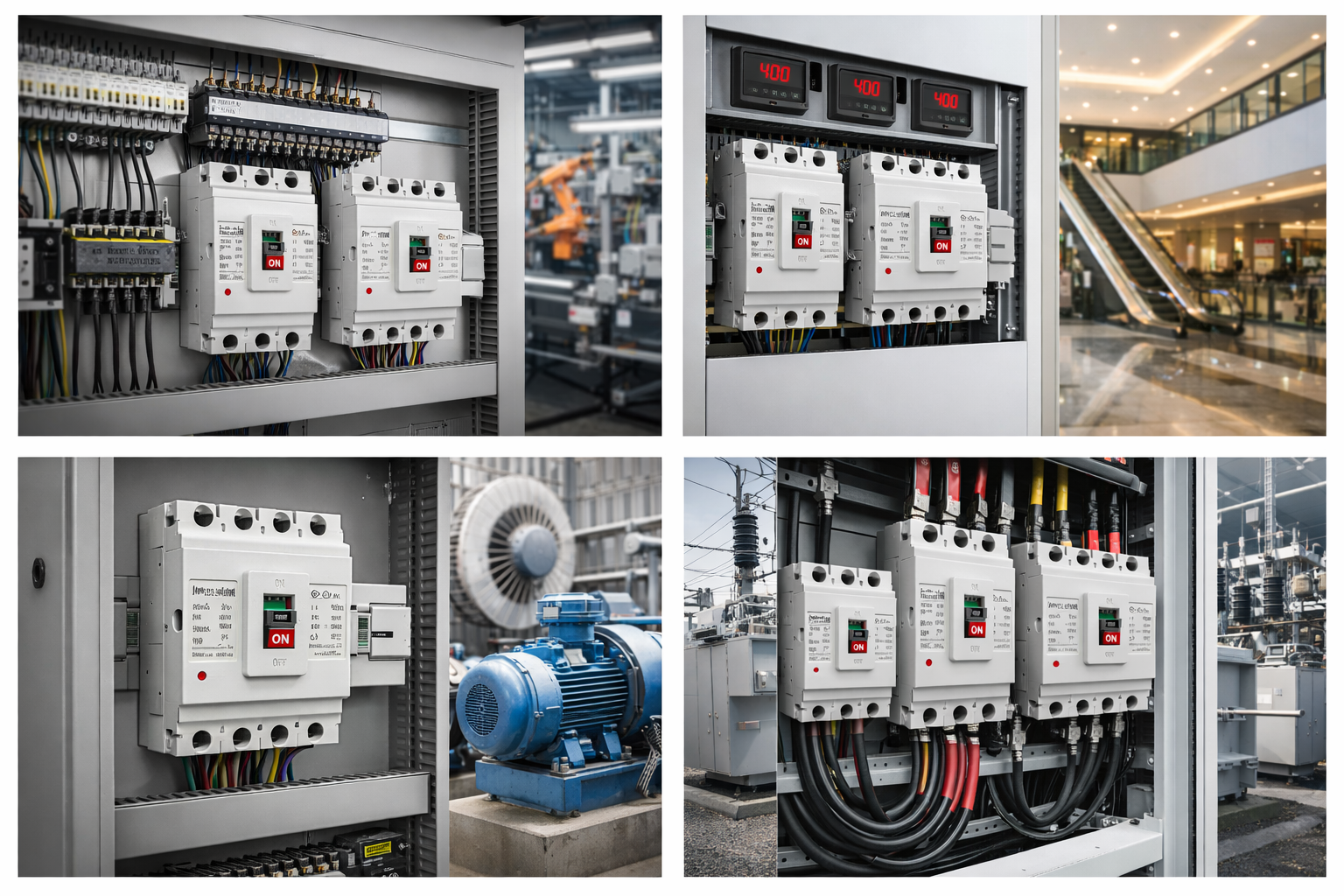 GRS Certified Sustainable Material MCCB 3P 630A Icu 50kA AC400V Power LV Distribution Breaker For European Panel &amp; Grid Systems