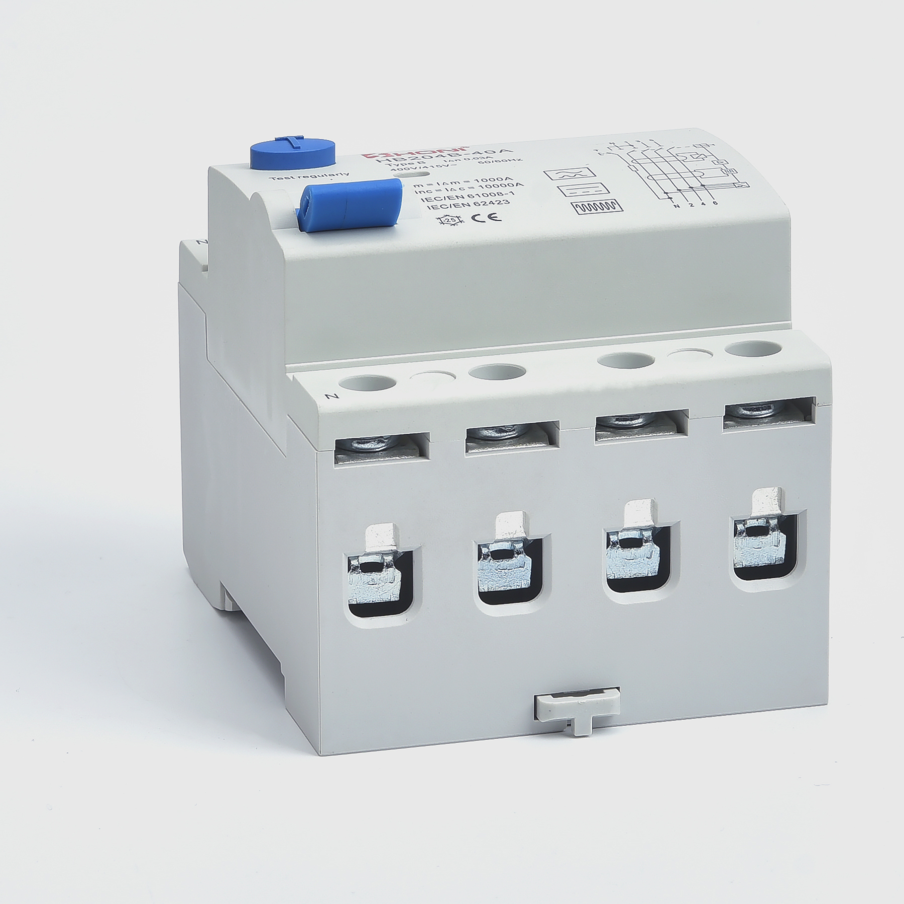 Solar System Type B RCCB 3P+N 40A 10mA 30mA 100mA 300mA 10kA Copper Protective Industrial Use Residual Current Circuit Breaker