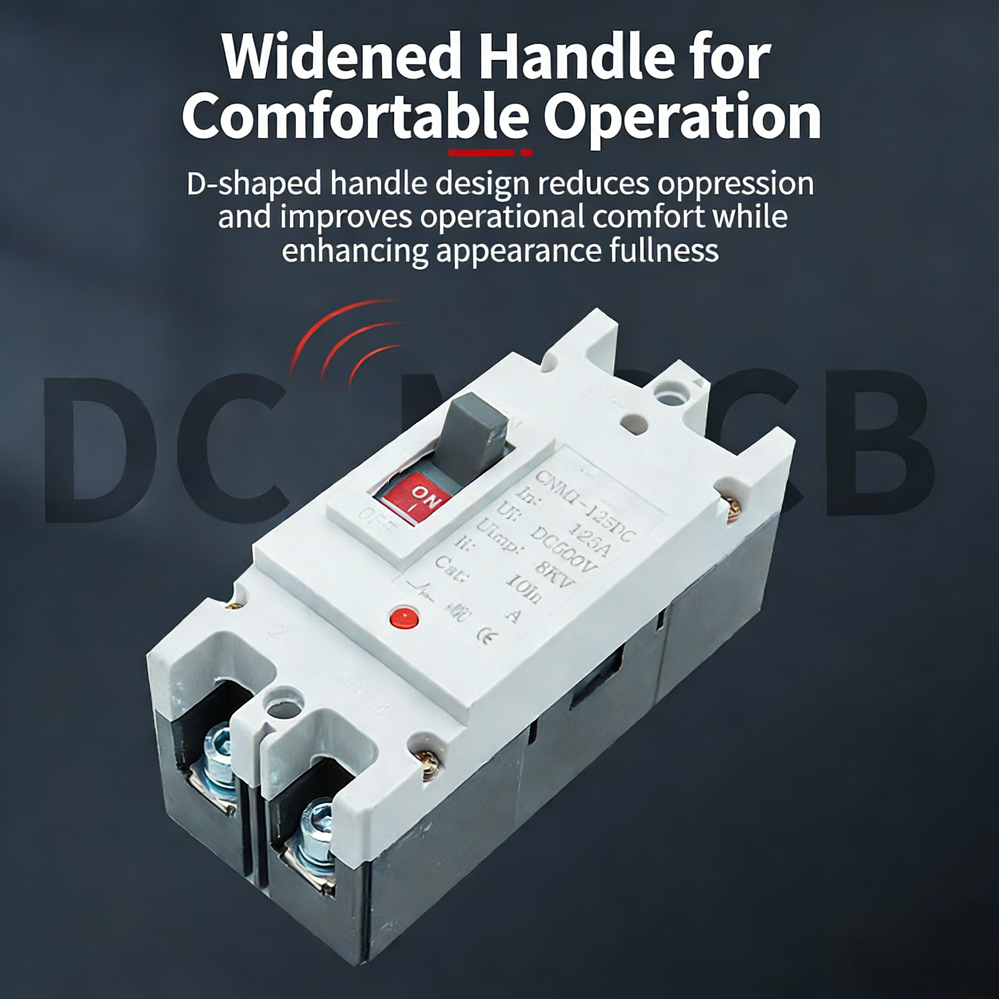 DC MCCB 16A-250A 2P/3P 500V-1500V Molded Case Circuit Breaker for Battery Module Energy Storage CE Factory Direct Wholesale