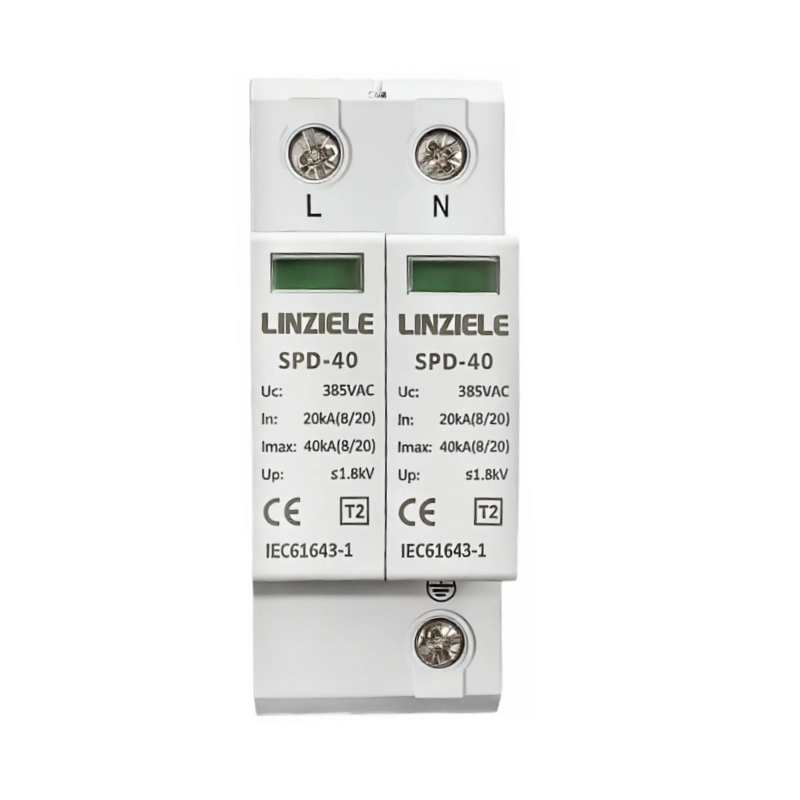 LINZIELE LZ-C40 Spd Manufacturer 385VAC 2-Phase 40KA Thunder Surge Protection Devices T2 AC Surge Protector Lightning Industrial