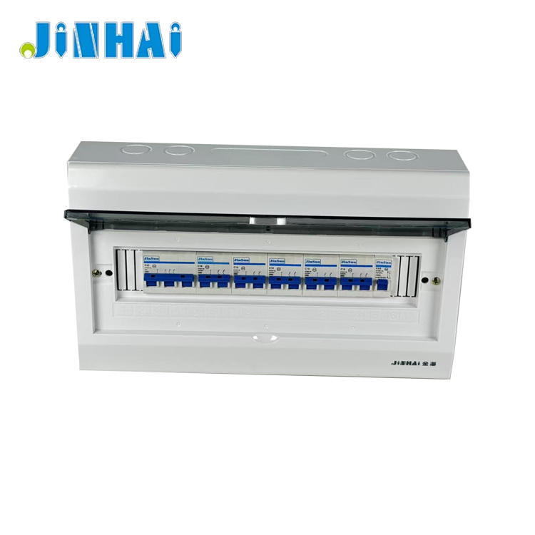 Custom JINHAI 17-Way Indoor Power Distribution Box Metal Moulded Case Circuit Breakers Surface Type Breaker Box IP30 Protection