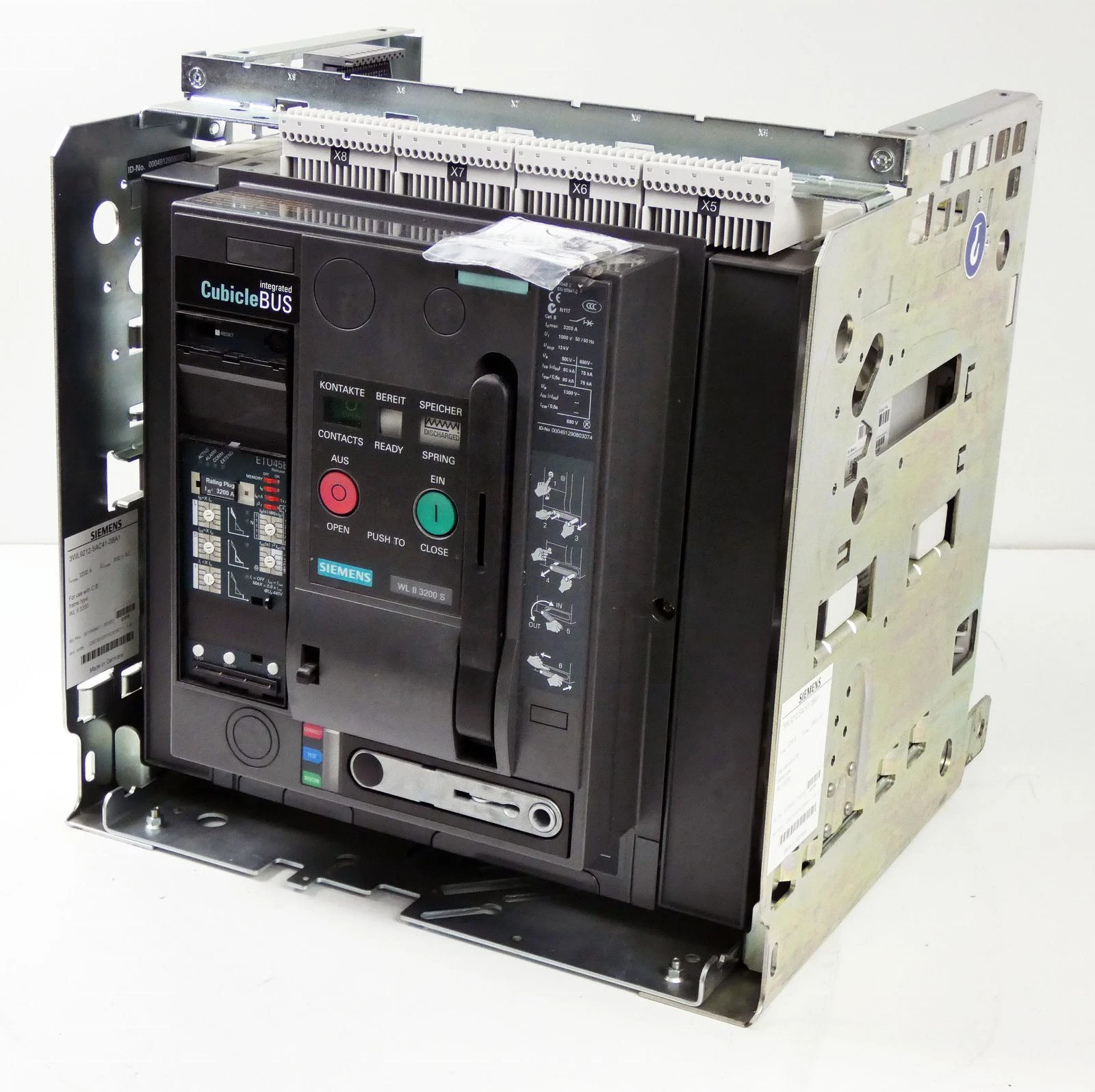 Siemens ACB Frame air Circuit Breaker 3WL Series Is Complete 3WL1240-4CB36-1AA4 4000Amp Breaker 3P/4P New Original Stock
