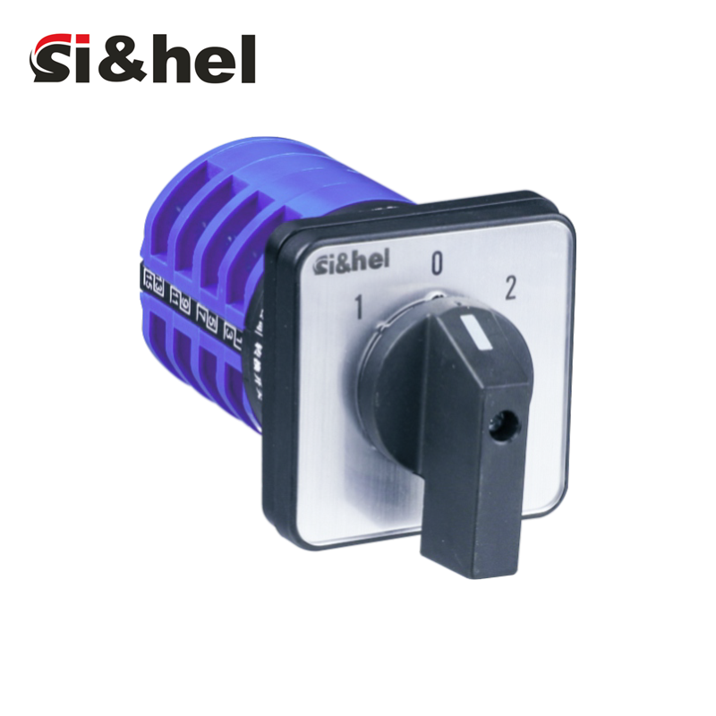 Si&amp;hel 32A 4P Single-Wire Universal Changeover Switch Rotary Cam Self-Locking 220V IP20 Home/Machine/Industrial Metal &amp; Plastic