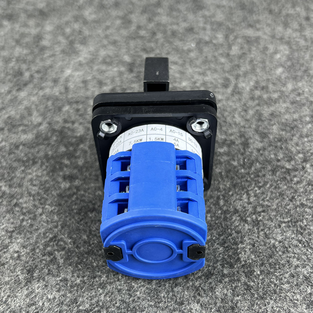 WNZJ W26 20A 3P Plastic Flush Mounting Blue and Black Manual Changeover Switch 230-440V