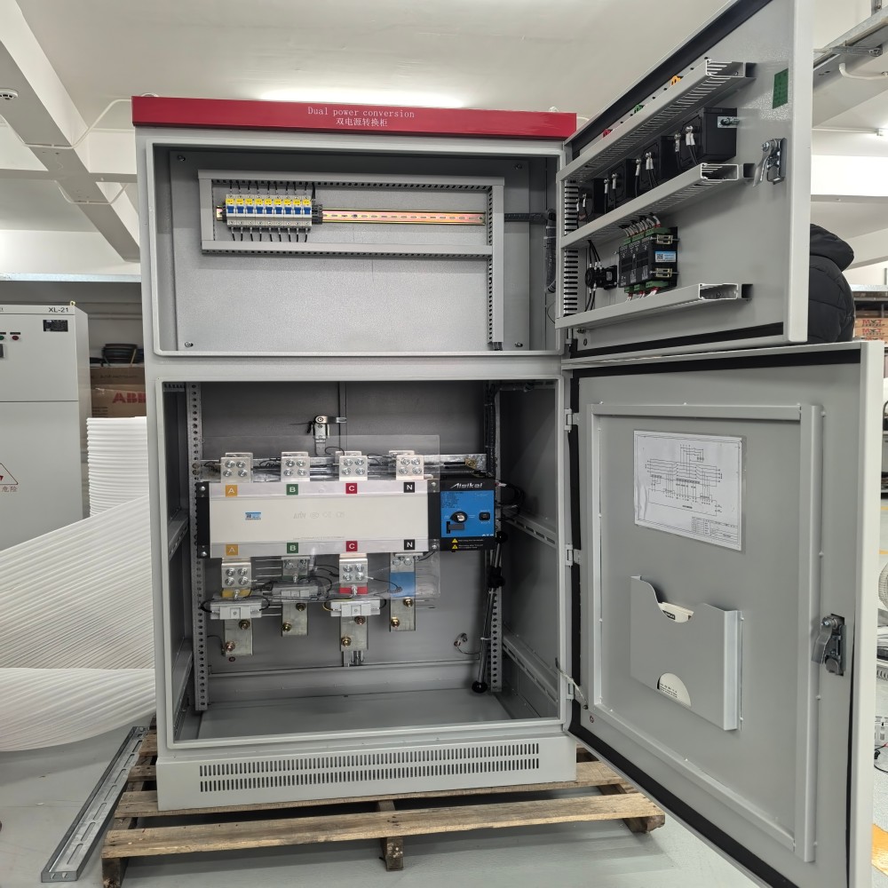 Complete Low Voltage Indoor Electrical Distribution Equipment Automatic ATS Dual Power Transfer Switching Cabinet 200A Rated 6
