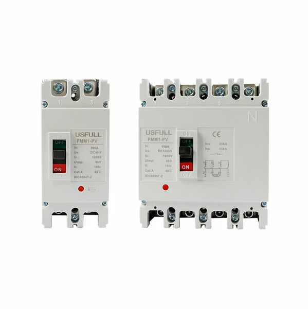 USFULL DC MCCB Molded Case Circuit Breaker 125A 200A 250A 2P 4P 500V 1000V For Solar Photovoltaic System