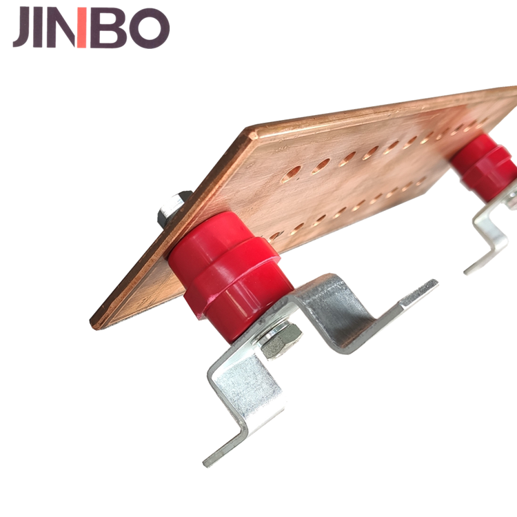 Factory Outlet Ground Copper Busbar for Grounding System 6 Contact Nos in Two Rows