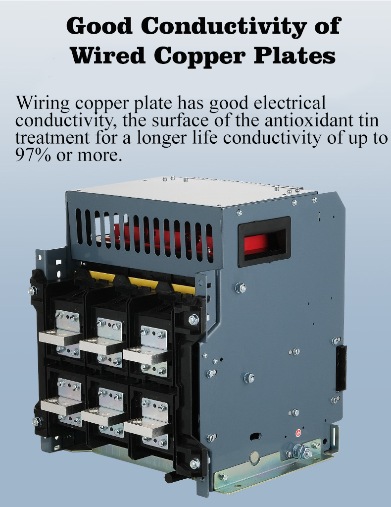 1000A ACB 4P Air Circuit Breaker 1000 Amp Motorised Acb Drawer Type