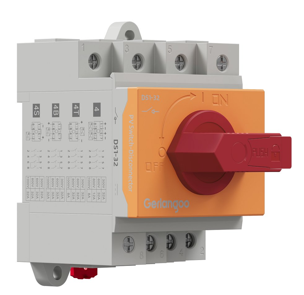 DC Solar Isolating Switch Rail Mounting DC 1200V 16A 25A 32A Electrical Isolator Switches PV Isolating Switch Disconnector
