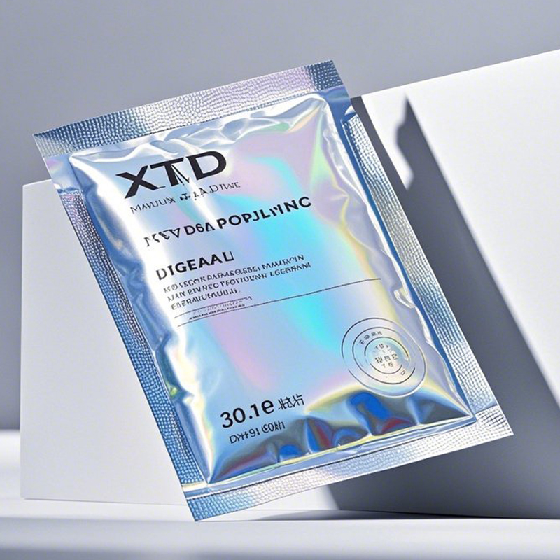 Custom Printed Holographic Cosmetic Packaging Aluminum Foil Laminated Flat Zipper Bags Mylar Ziplock Bag with Euro hang Hole
