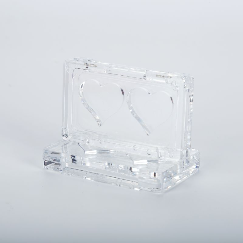 Chic Clear Heart Eyeshadow Packaging for Blush and Makeup