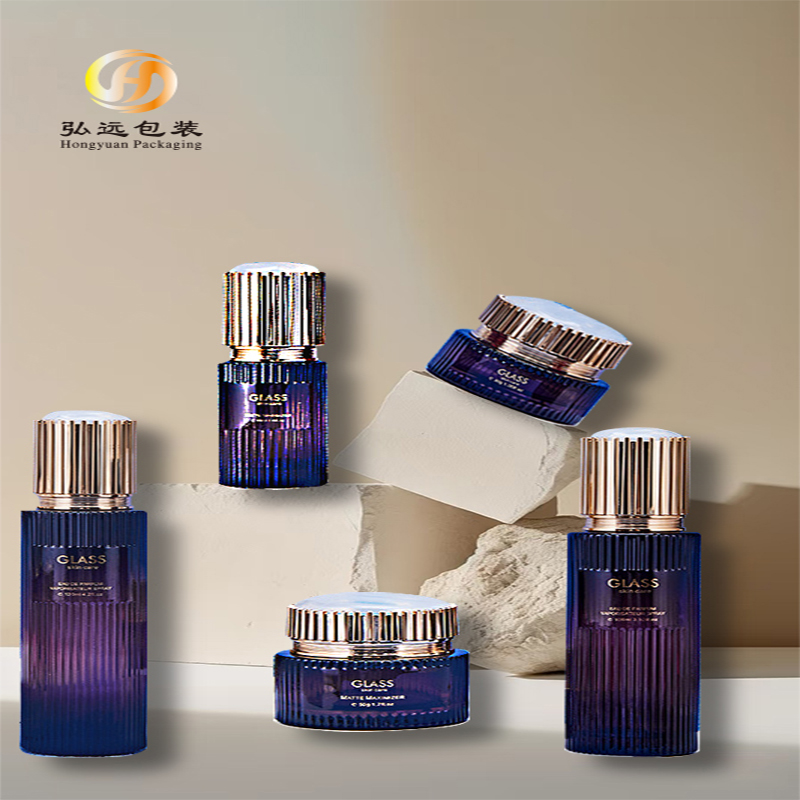 Cosmetic packaging for 40ml 100ml 120ml glass bottles with 30g and 50g eye cream bottles and face cream bottles