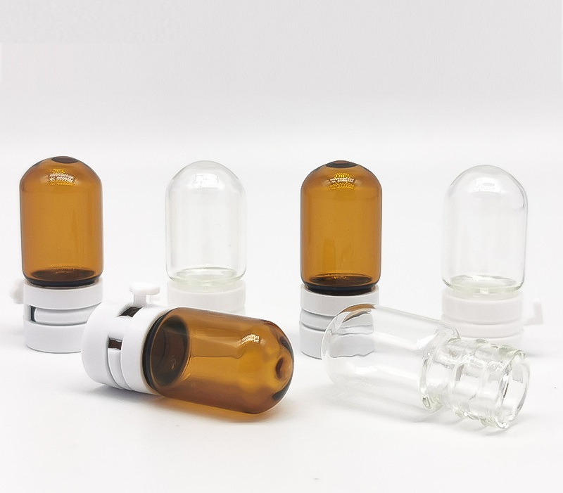 1.5ml &amp; 2ml round Bottom Small Bulb Glass Bottles Transparent Essence Cosmetic Box Carton Packing