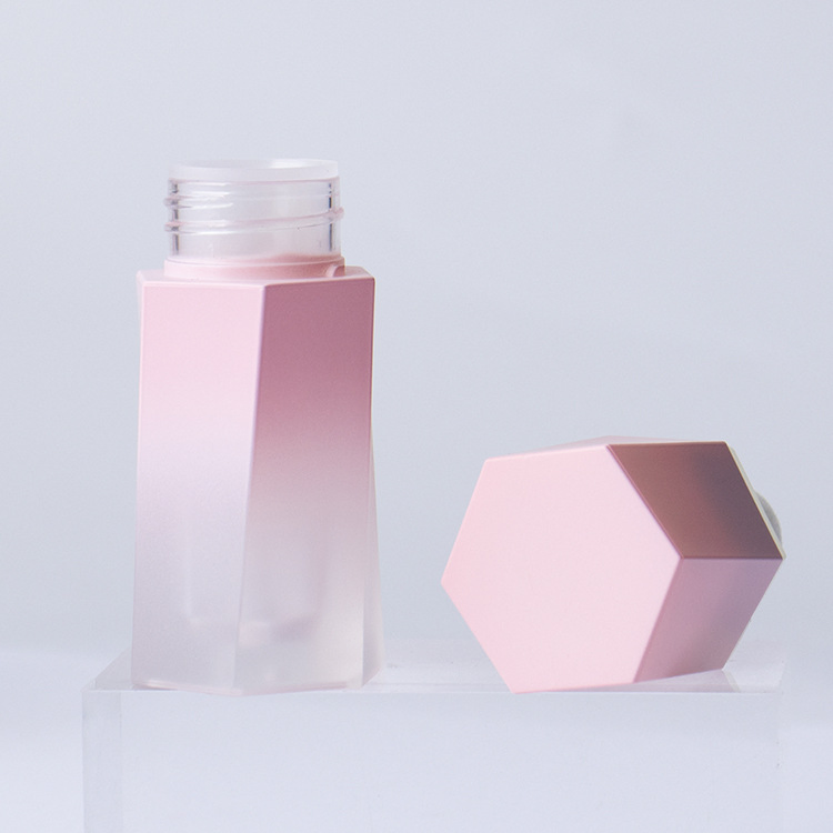 Manufacturer Polygon Hexagonal Sponge Head Lip Gloss Lip Glaze Liquid Blush Tube Highlighter Tube Gloss Tube Package Makeup Packaging