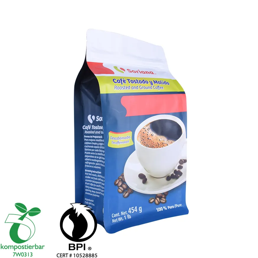 Wholesale Gravure Printing Eco Friendly Sustainable Compostable Coffee Bean Packaging