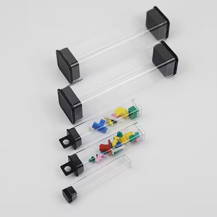 Clear PVC plastic cylindrical tube