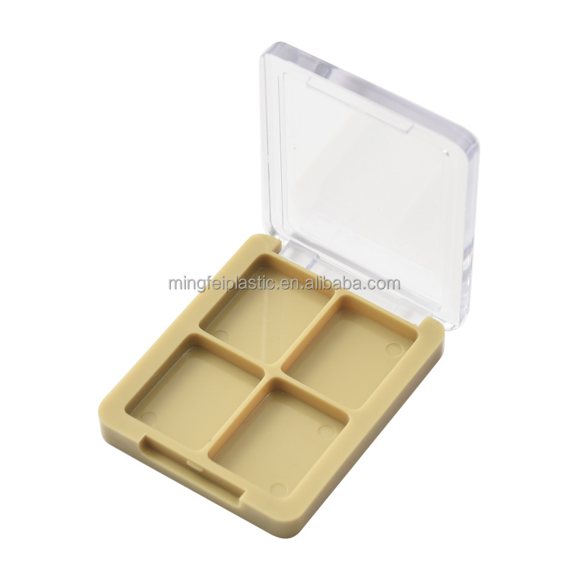 2 Color Highlighter Cosmetic Packaging Blusher Empty Plastic Case for Eyeshadow Container