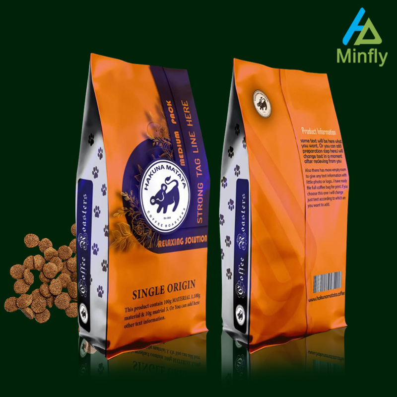 Custom 1kg 5kg Pet Food Bag Dog Cat Food Packaging With Handle Aluminum Foil Mylar Pouch MOPP VMPET PE Large Capacity Bag