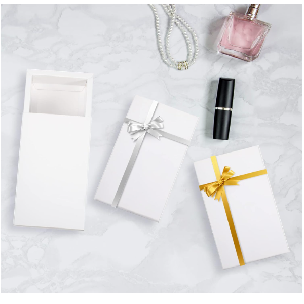 Mini Biodegradable Kraft Paper Box for Business Cards White Cardboard Packaging for Tea Soap Jewelry Party Favors Crafts More