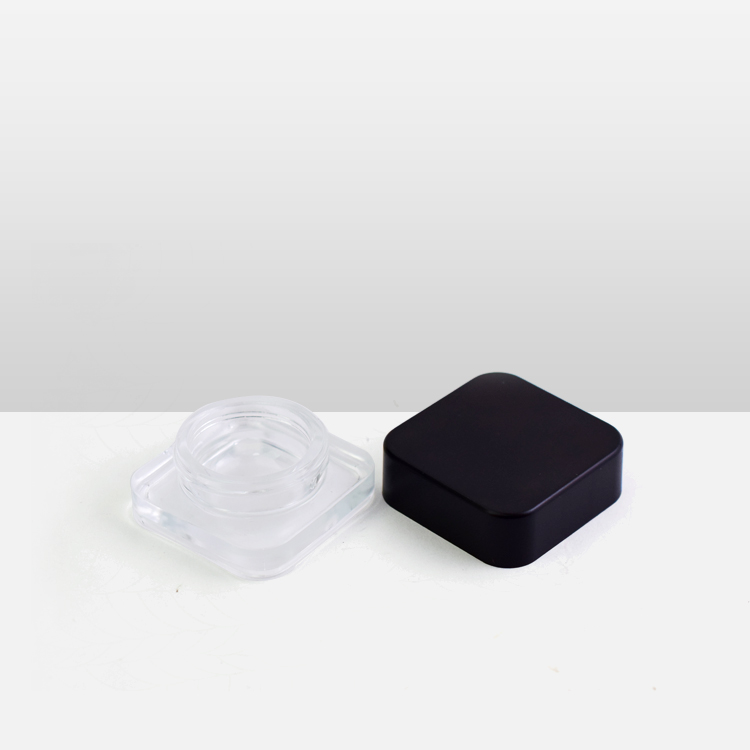 Luxury square Glass Jar 5ml 9ml with Child Resistant Lids Glass Containers for Cream Concentrate Oil Cosmetic Packaging