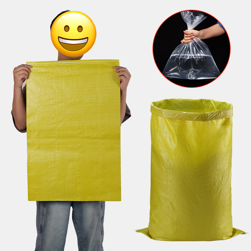Eco-Friendly Yellow Woven Packaging Sack Heavy Duty Storage Bag for Agricultural Products