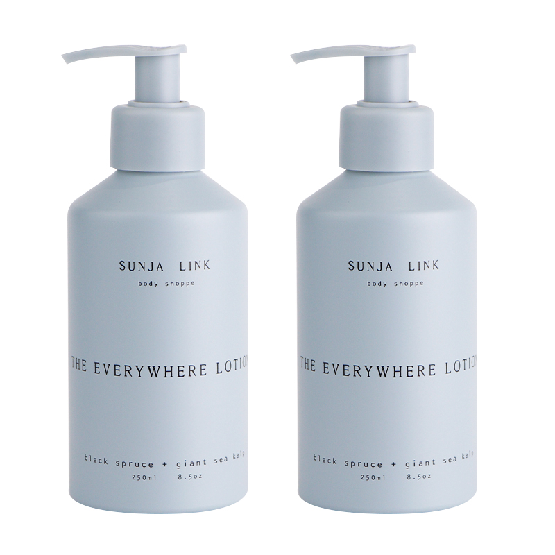 Empty Aluminum Cosmetic Packaging Lotion Bottle Metal Packaging 100ml 300ml 400ml 500ml Bottle with Plastic Pump