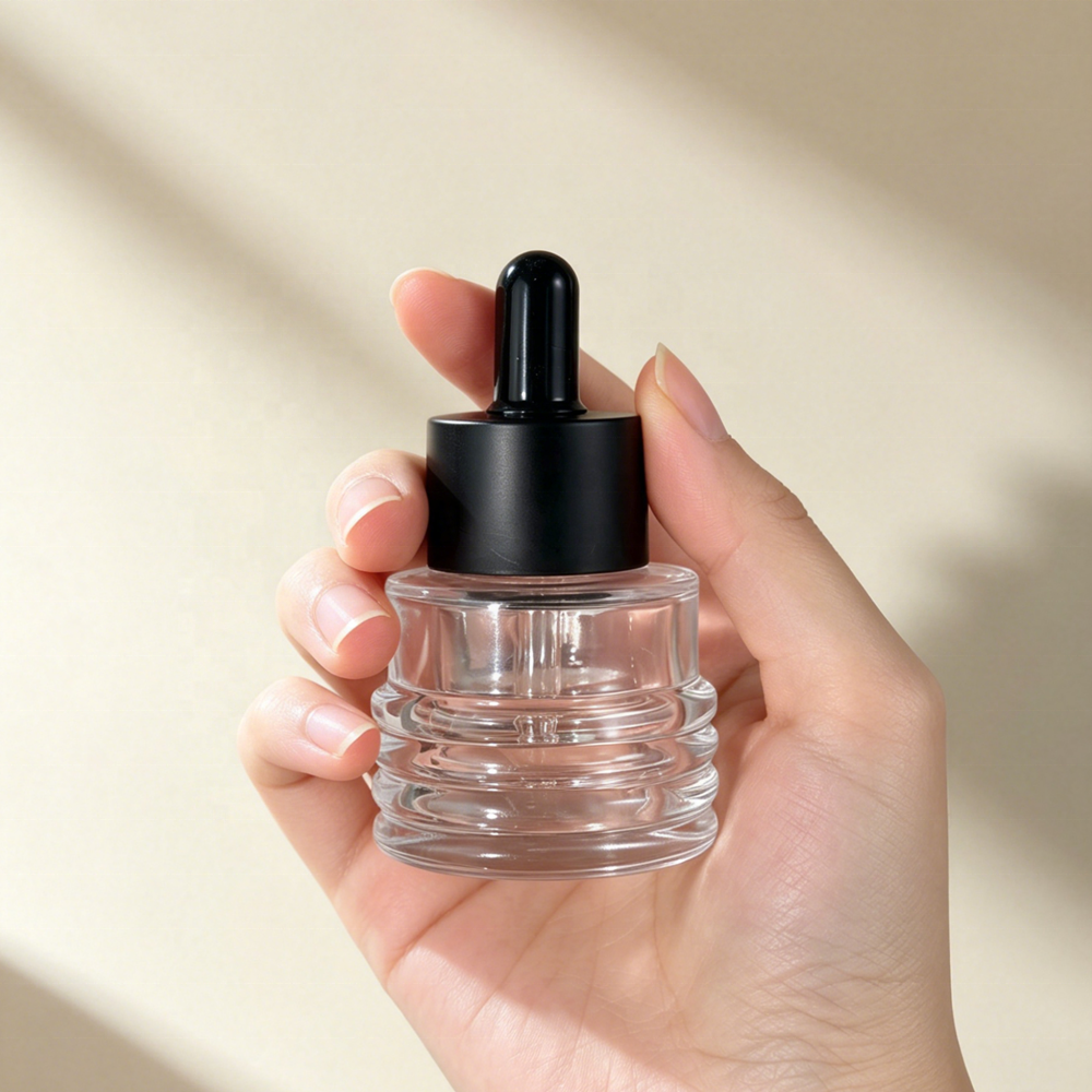 Custom Unique Cosmetic Skincare Serum Packaging Bottle 30ml Glass Essential Oil Dropper Bottle