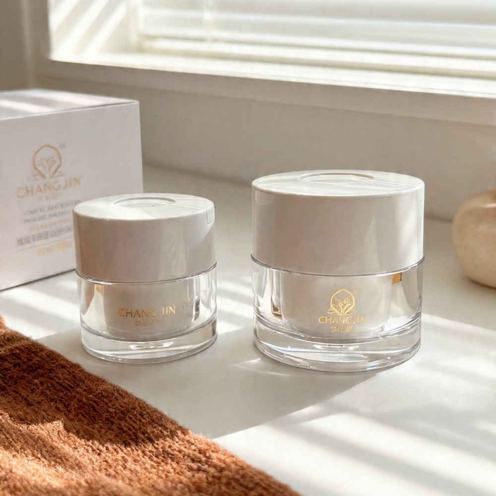 Refillable Plastic Cap Cosmetic Packaging Jar for Luxury Skincare Lotion