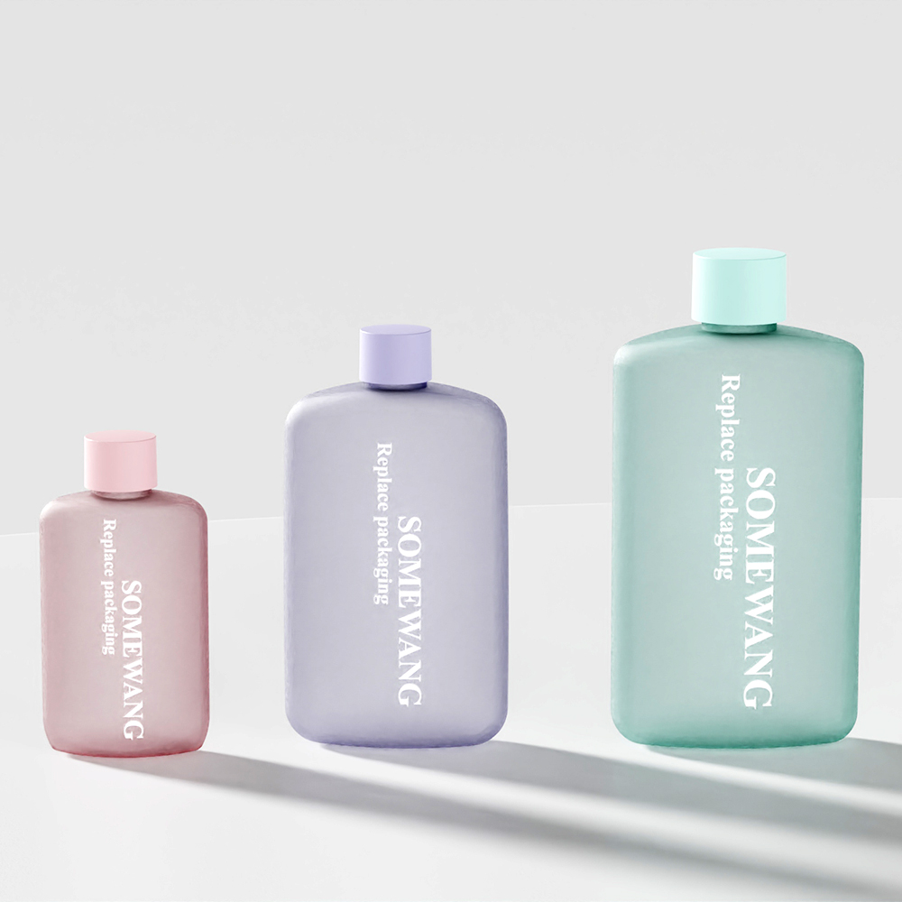 PE Bottle Skincare Packaging Lotion Shampoo Conditioner Skin Care Serum Pump Sprayer Empty Screen Printing Surface