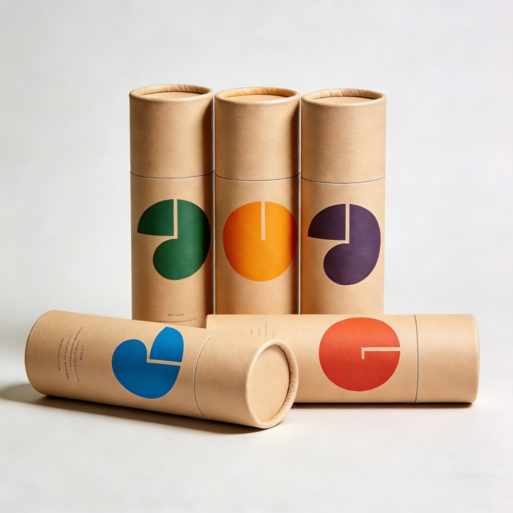 Custom Luxury Personality Desgin Cylinder Cosmetic Essential Oils Bottle Skincare Cardboard Round Paper Tube Packaging