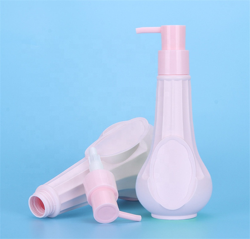 Custom Pink 500ML/800ML PE+PP Pump Spray Shampoo Bottle Empty Cosmetic Packaging for Skin Care Serum and Lotion