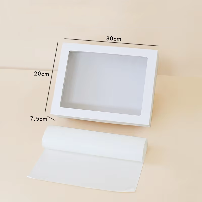 Exquisite Customized Kraft Paper Wedding Party Gift Packaging Box PVC Window for Cookies Candies Cake Display Recycled Materials