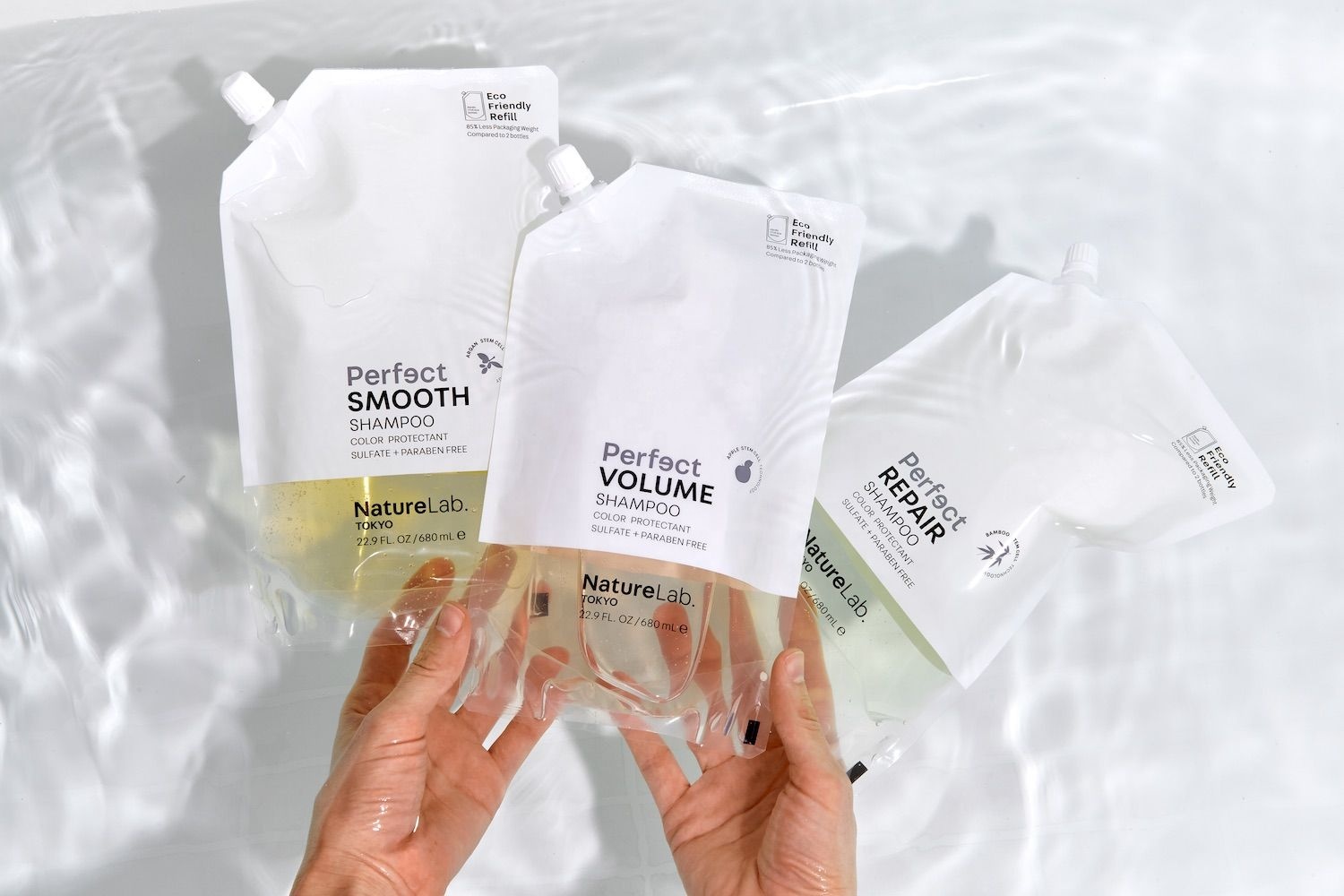 Custom Printed Laminated Material Stand up Pouch With Corner Spout for Laundry Detergent Refill and Beverage Packaging