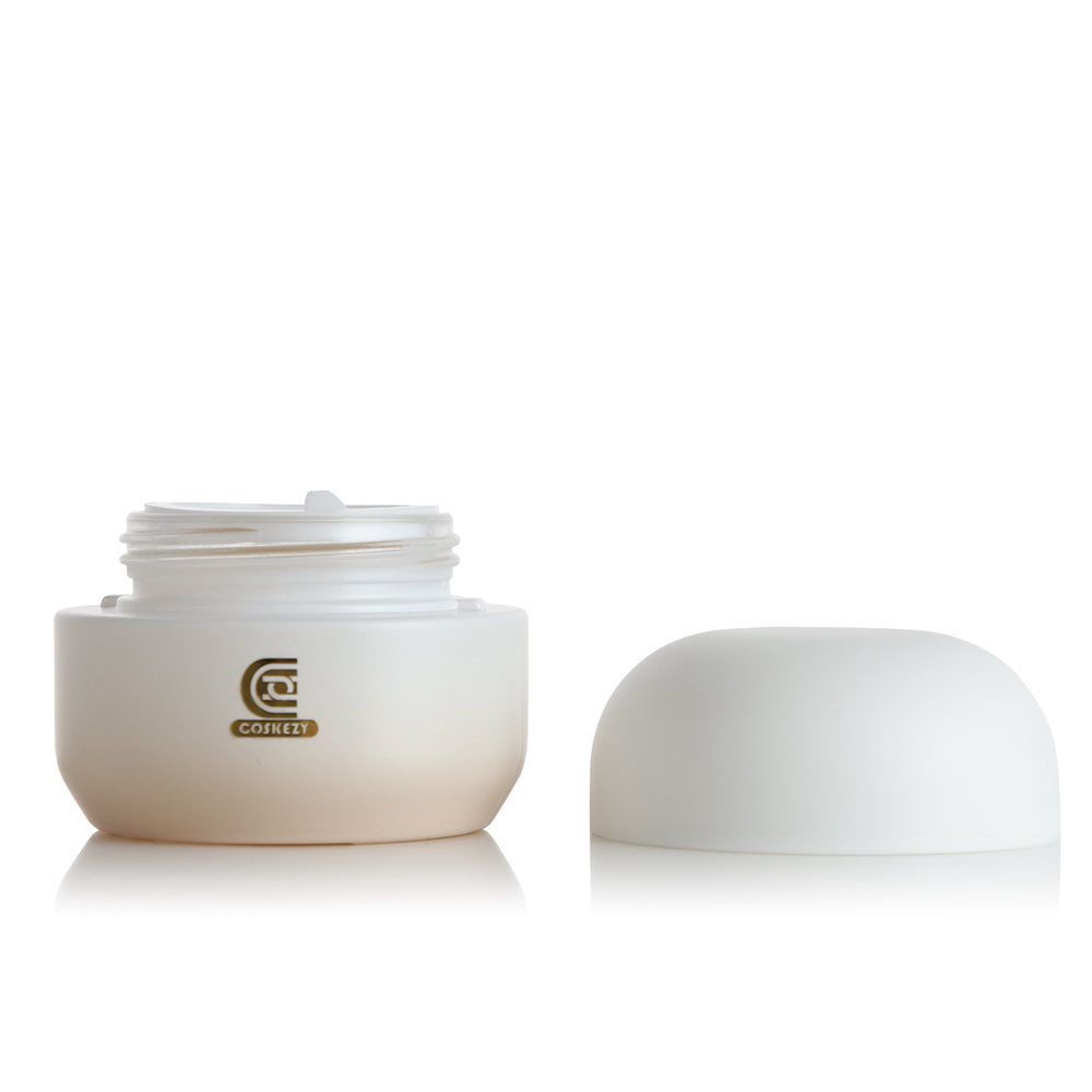 Empty 50g Custom Color Round Gradient Color Glass Cosmetic Packaging Cream Jars Packaging