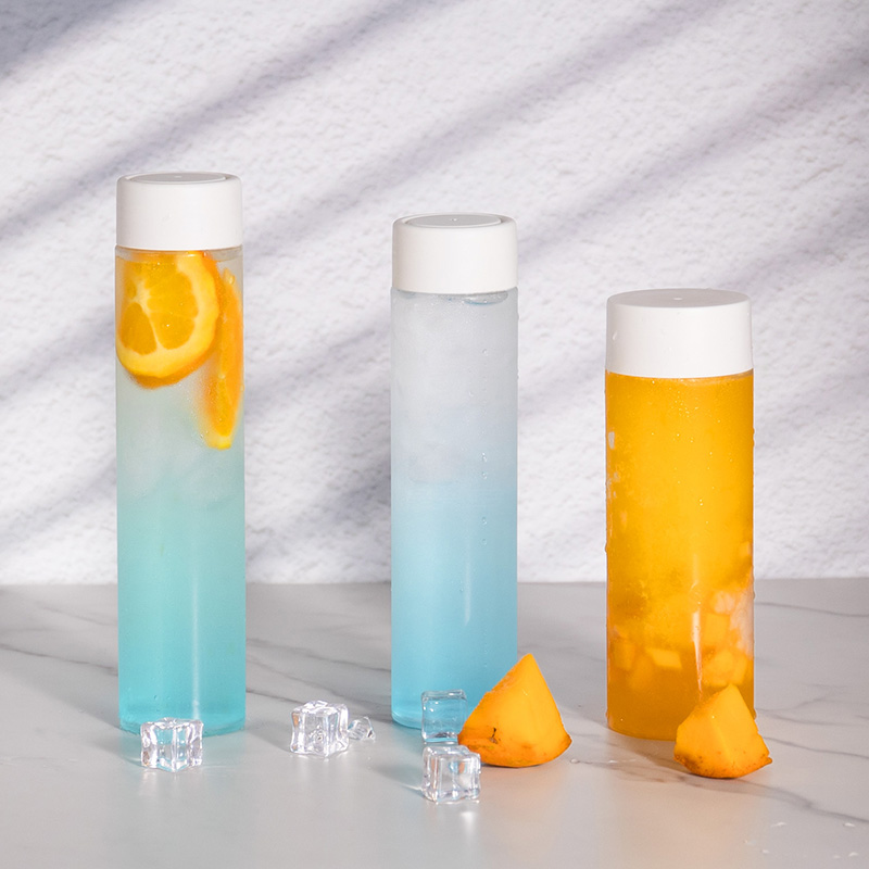 500ml Plastic Disposable Bottle Transparent Food Grade Juice Cold Drink Screen Printing Packaging for Milk Tea Champagne Soda