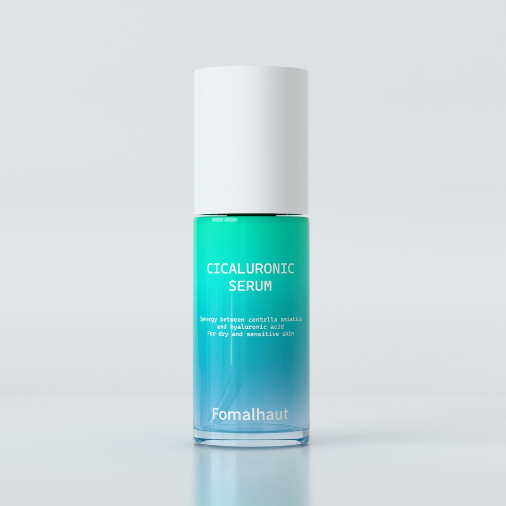 Round 30ml Glass Serum Bottle with Plastic Treatment Pump Cosmetic Packaging for Skin Care