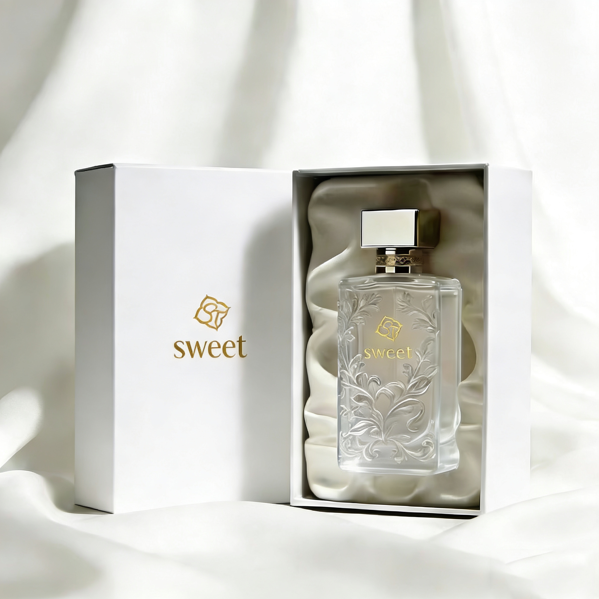 Hot Selling Premium Perfume Bottle 100ml Gradient Glass Perfume Bottle 30ml 50ml Square Empty Perfume Bottle With Box Packaging