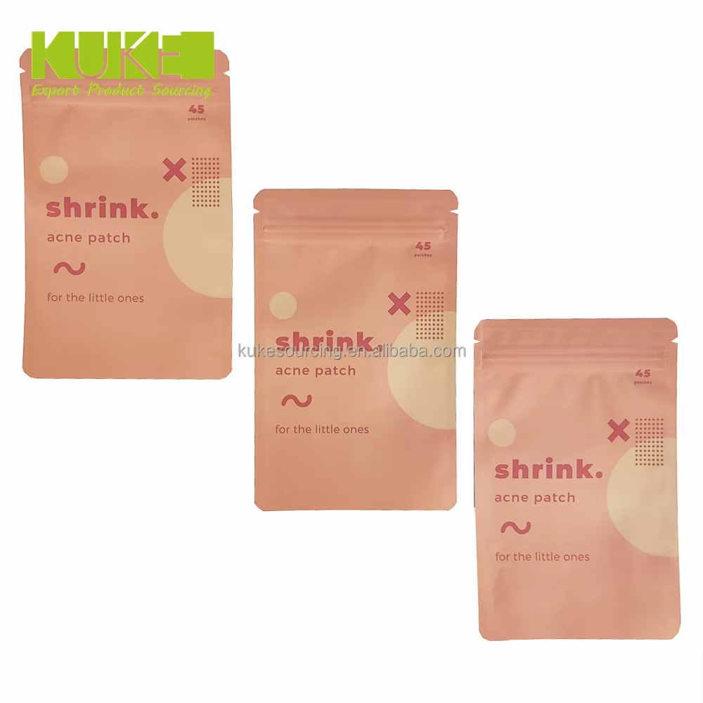 Customized Logo Zip Lock Skincare Cosmetic Cream Sample Sachet Packaging Aluminum Foil Three Side Seal Bag