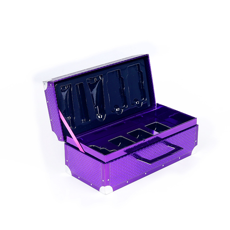 Luxury Suitcase Style Gift Box for Cosmetic Packaging with Embossing Personalized Size &amp; Color Skin Care Serum &amp; Face Cream