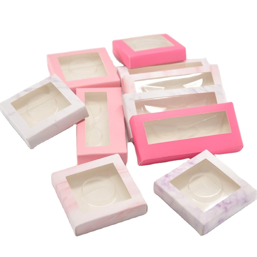 Cardboard Wholesale Luxury Packaging Boxes Private Label Clear Logo Paper Custom Lash Eyelash Packaging Box