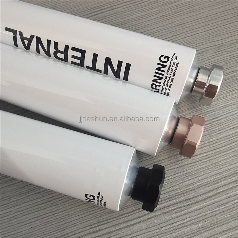 Zero Plastic Tubes Package 100% Recyclable Aluminium Octagon Lids Pure Aluminium Collapsible Tubes with Rose Gold Cap