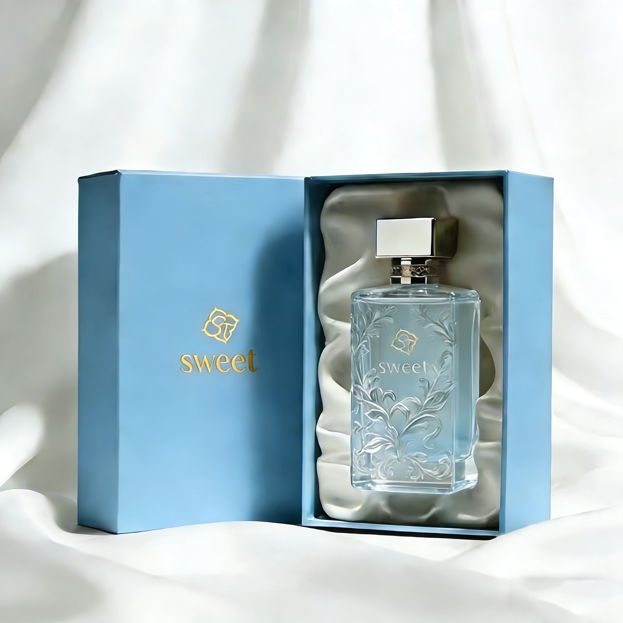 Hot Selling Premium Perfume Bottle 100ml Gradient Glass Perfume Bottle 30ml 50ml Square Empty Perfume Bottle With Box Packaging